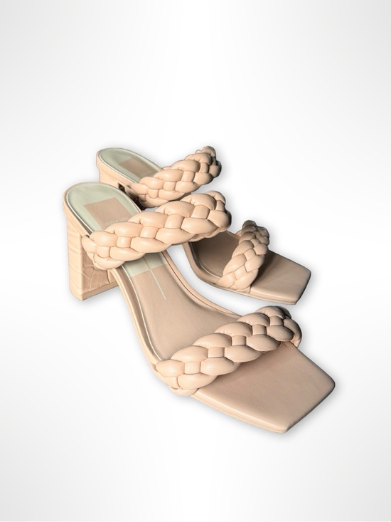 Dolce Vita Shoes - Dolce Vita Braided Heeled Paily Sandals in Cream Nude Women’s Size 8M